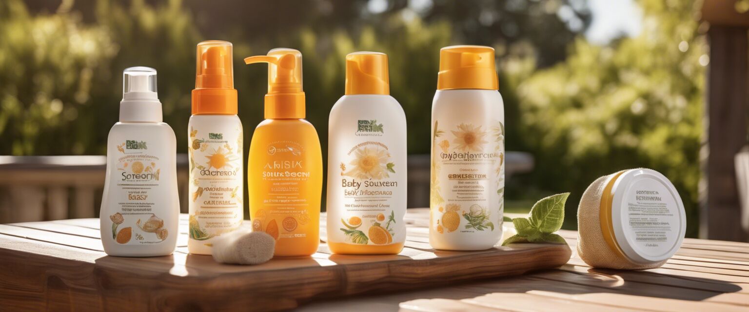 Organic baby sunscreen products