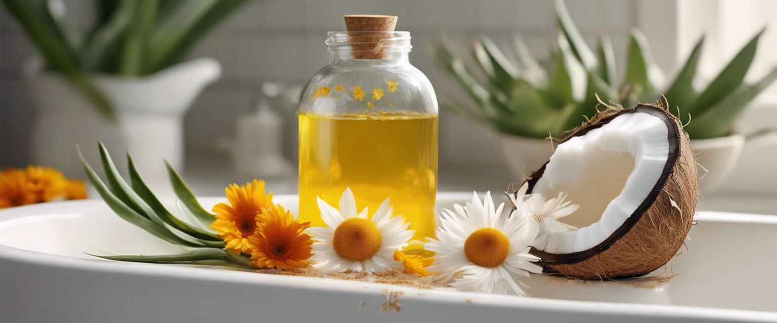 Natural ingredients for organic baby bath products