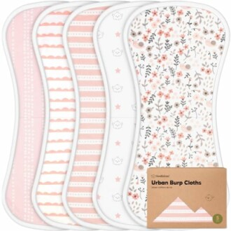 KeaBabies Organic Burp Cloths for Baby Boys and Girls