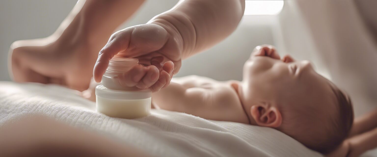 Application of organic baby lotion